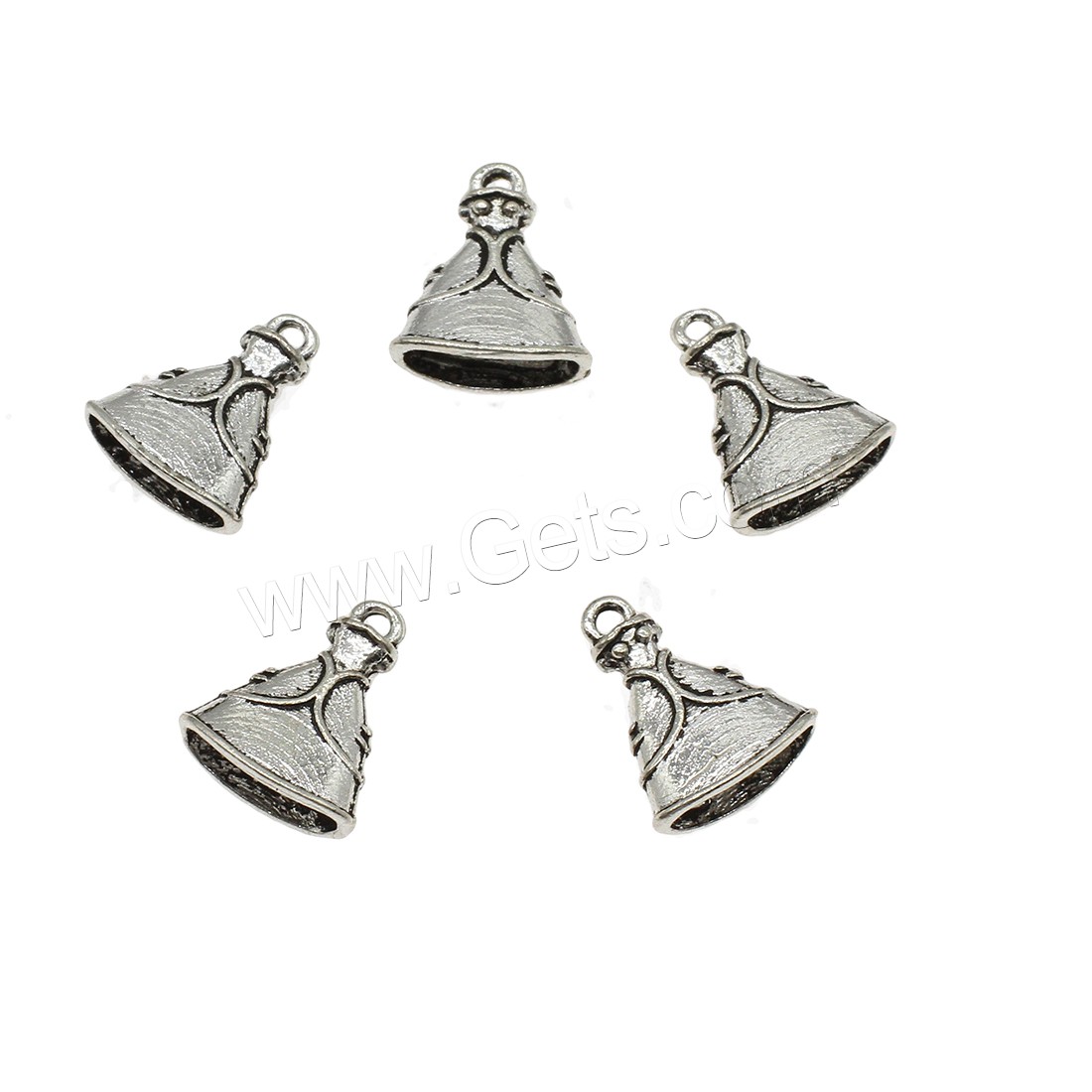 Garment Shaped Zinc Alloy Pendants, Skirt, plated, more colors for choice, 14x18x5mm, Hole:Approx 1.6mm, Approx 555PCs/KG, Sold By KG