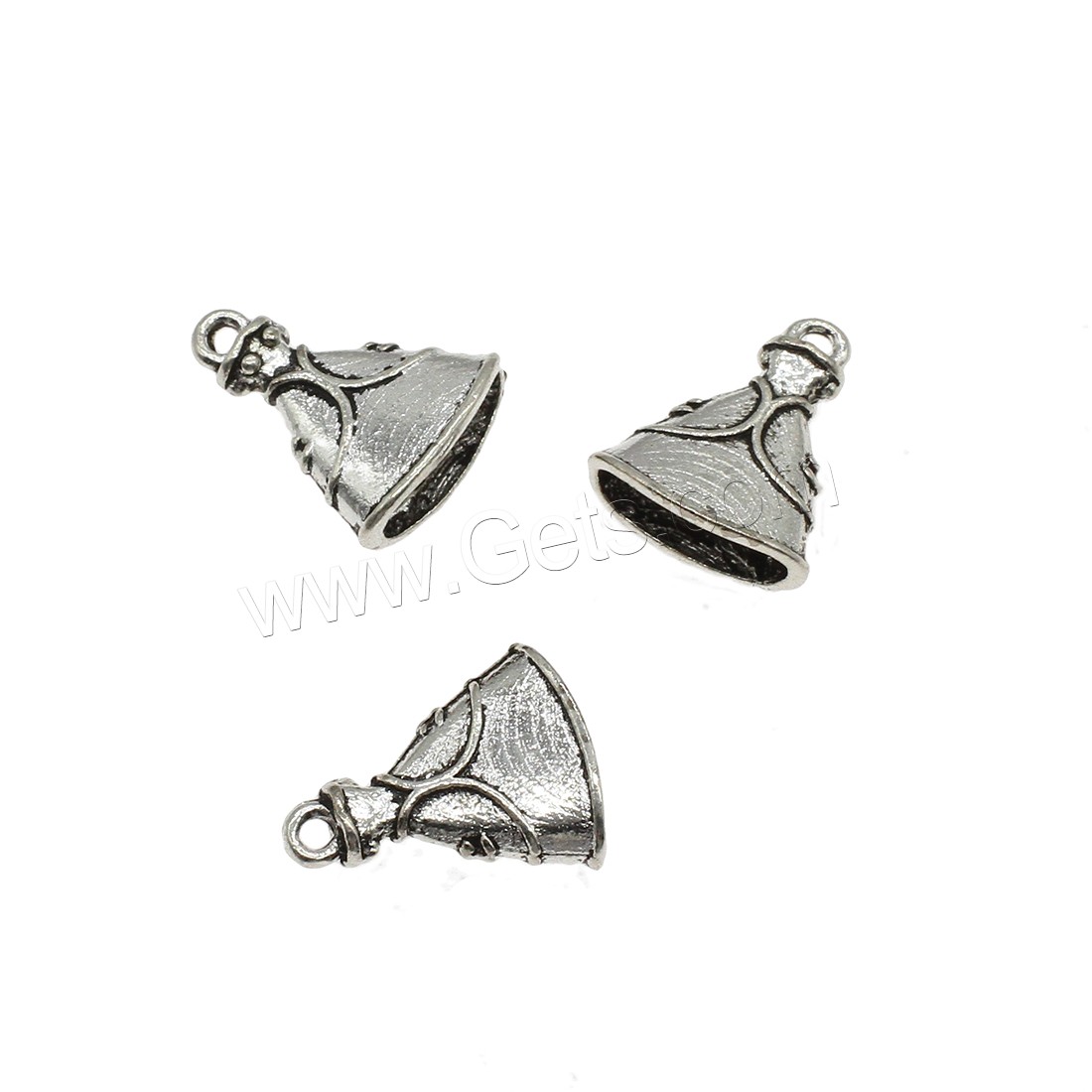 Garment Shaped Zinc Alloy Pendants, Skirt, plated, more colors for choice, 14x18x5mm, Hole:Approx 1.6mm, Approx 555PCs/KG, Sold By KG