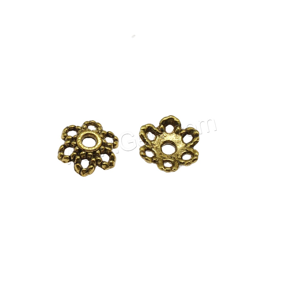Zinc Alloy Bead Caps, Flower, plated, more colors for choice, 2.5x10.5mm, Hole:Approx 2mm, Approx 2500PCs/KG, Sold By KG