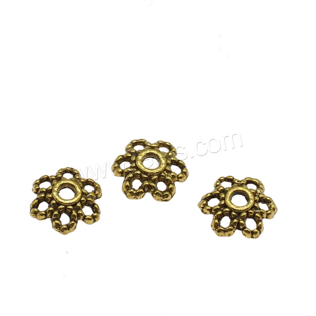 Zinc Alloy Bead Caps, Flower, plated, more colors for choice, 2.5x10.5mm, Hole:Approx 2mm, Approx 2500PCs/KG, Sold By KG