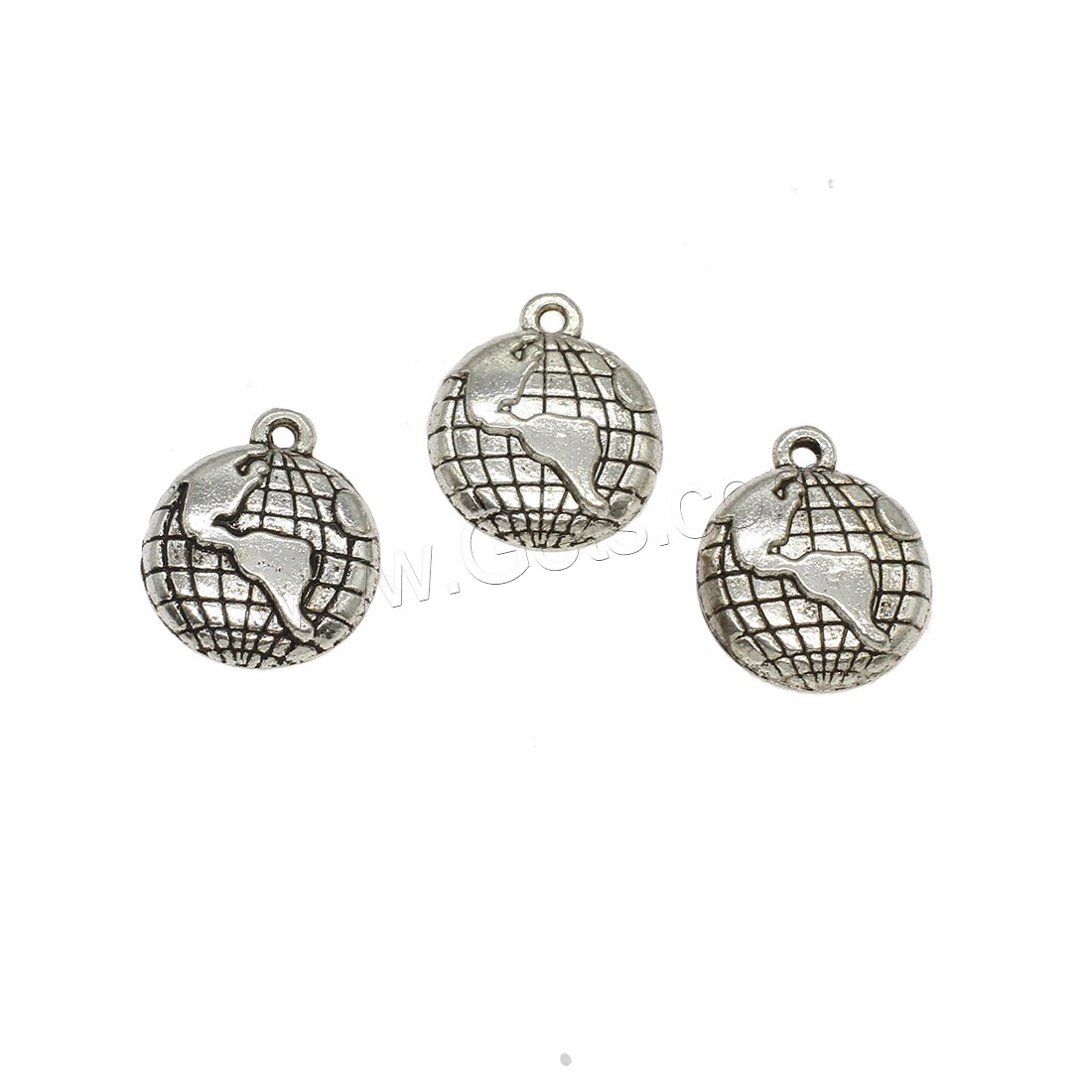 Zinc Alloy Jewelry Pendants, Globe, plated, more colors for choice, 16x19x3mm, Hole:Approx 1.5mm, Approx 625PCs/KG, Sold By KG