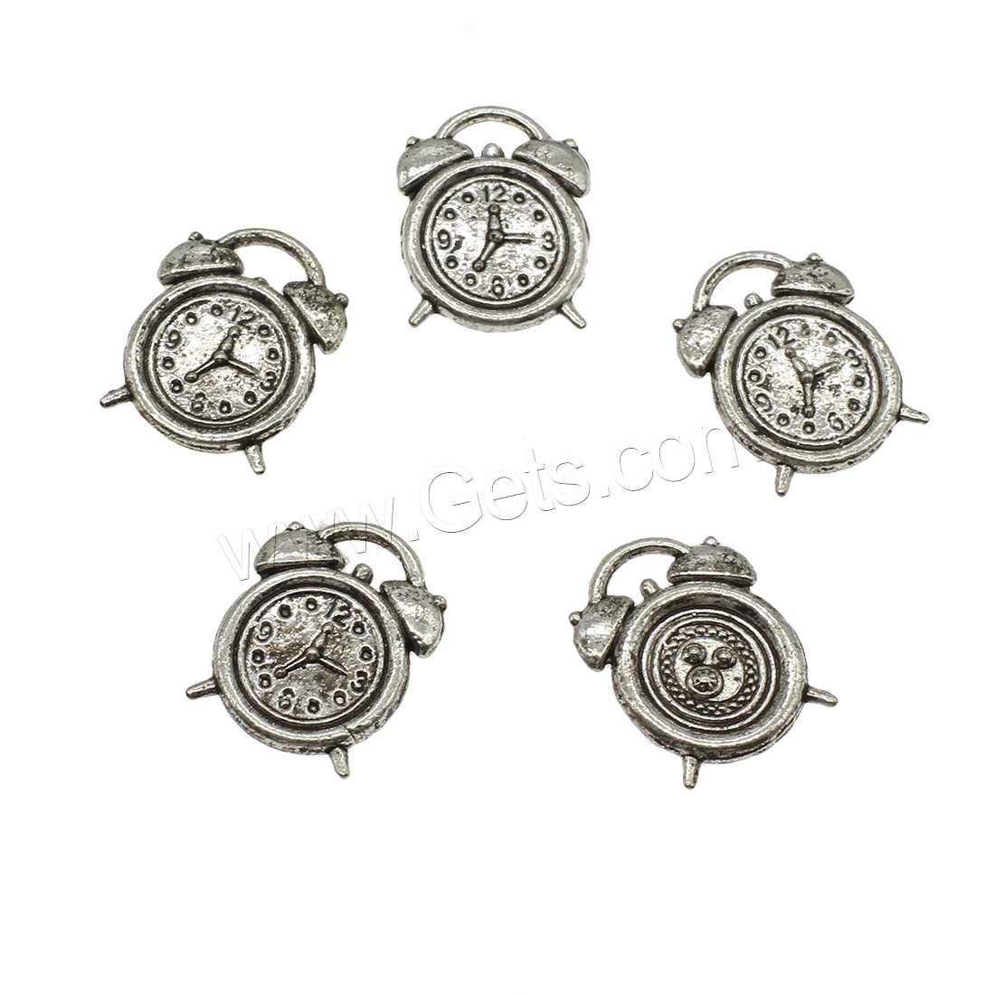 Zinc Alloy Watch Pendant, Clock, plated, more colors for choice, 14x18x2mm, Hole:Approx 1mm, Approx 625PCs/KG, Sold By KG
