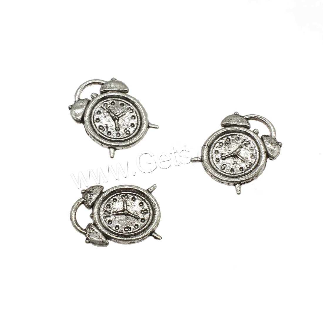 Zinc Alloy Watch Pendant, Clock, plated, more colors for choice, 14x18x2mm, Hole:Approx 1mm, Approx 625PCs/KG, Sold By KG