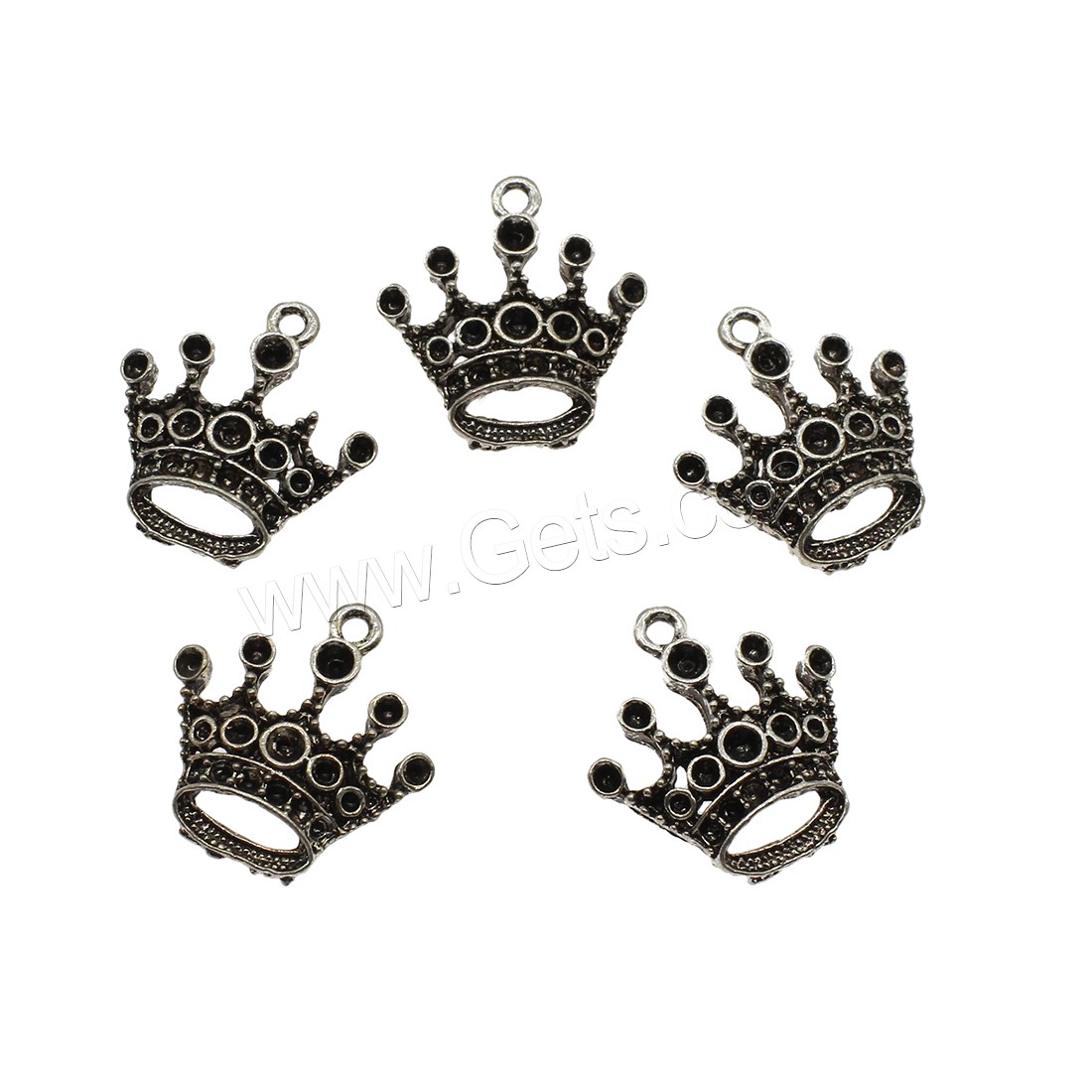 Zinc Alloy Crown Pendants, plated, more colors for choice, 22x23.5x4mm, Hole:Approx 2mm, Approx 416PCs/KG, Sold By KG