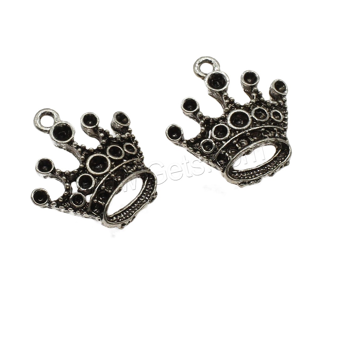 Zinc Alloy Crown Pendants, plated, more colors for choice, 22x23.5x4mm, Hole:Approx 2mm, Approx 416PCs/KG, Sold By KG