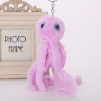Plush Key Clasp, with Plastic & Zinc Alloy, Octopus, for woman 