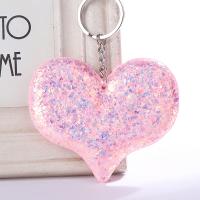 Sequins Key Clasp, with Zinc Alloy, Heart, for woman 