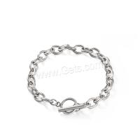 Titanium Steel Bracelet, titanium steel toggle clasp, fashion jewelry & Unisex original color Approx 8.7 Inch 