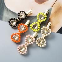Alligator Hair Clip, Zinc Alloy, with Resin, plated, fashion jewelry & for woman & with rhinestone 