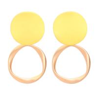 Zinc Alloy Drop Earring, gold color plated, Korean style & for woman & hollow 