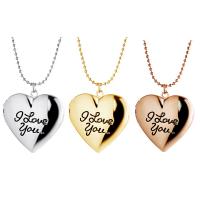 Zinc Alloy Locket Necklace, Heart, plated, fashion jewelry & for woman 0c Inch 