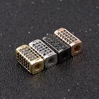 Cubic Zirconia Micro Pave Brass Beads, plated, micro pave cubic zirconia 13mm 
