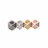 Perles zircon Micro Pave cubes, laiton, Placage, pavé de micro zircon, plus de couleurs à choisir Vendu par PC