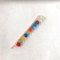 Hair Slide, Zinc Alloy, with Crystal, handmade, fashion jewelry & for woman, multi-colored 