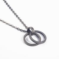 Titanium Steel Jewelry Necklace, Donut, plated, Unisex 21mm .84 Inch 