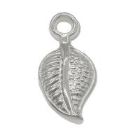 CCB Plastic Pendants, Copper Coated Plastic, Leaf, platinum color plated Approx 2mm, Approx 