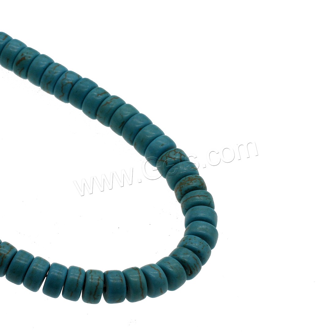 Synthetische Türkis Perlen, DIY & verschiedene Größen vorhanden, himmelblau, Bohrung:ca. 1mm, verkauft von Strang