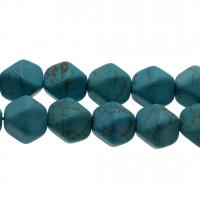 Synthetische Türkis Perlen, DIY, himmelblau, 14mm, Bohrung:ca. 1mm, ca. 25PCs/Strang, verkauft von Strang