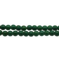 Synthetische Türkis Perlen, rund, grün, 6mm, Bohrung:ca. 0.8mm, ca. 61PCs/Strang, verkauft von Strang