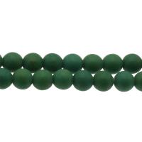 Synthetische Türkis Perlen, rund, grün, 8mm, Bohrung:ca. 0.6mm, ca. 45PCs/Strang, verkauft von Strang
