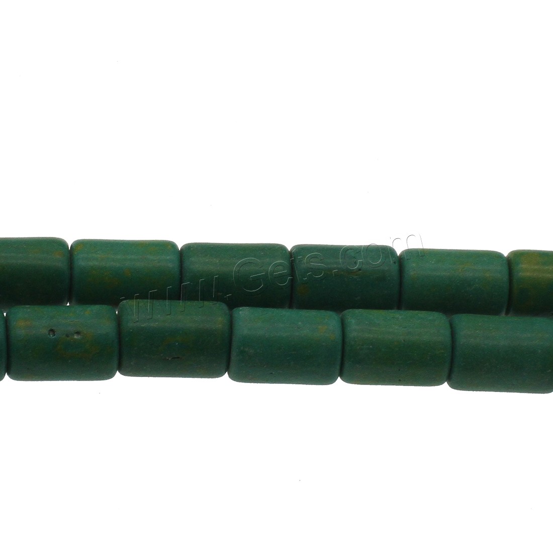 Synthetic Turquoise Beads, Column, different size for choice, green, Hole:Approx 0.8mm, Sold By Strand