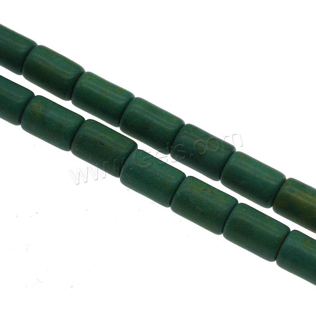 Synthetic Turquoise Beads, Column, different size for choice, green, Hole:Approx 0.8mm, Sold By Strand