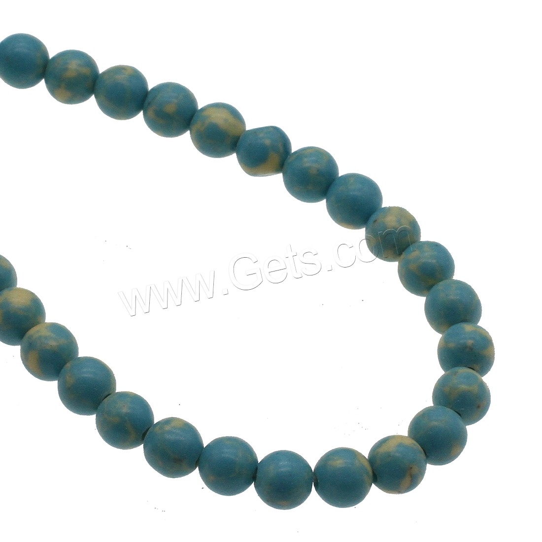 Synthetic Turquoise Beads, Round, different size for choice, skyblue, Hole:Approx 1mm, Sold By Strand