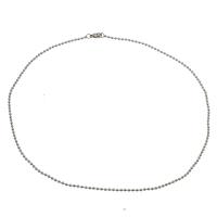 Stainless Steel Chain Necklace, fashion jewelry & Unisex & ball chain, original color, 2.4mm Approx 21.26 Inch 