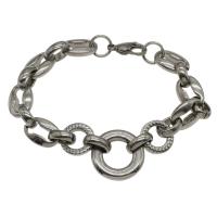 Stainless Steel Chain Bracelets, fashion jewelry & Unisex, original color Approx 9.06 Inch 