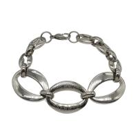 Stainless Steel Chain Bracelets, fashion jewelry & Unisex, original color Approx 9.45 Inch 