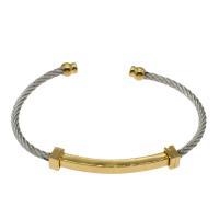 Bracelet en acier inoxydable, bijoux de mode & pour femme, doré Diamètre inté Environ 67mm, Vendu par PC