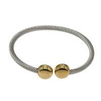 Bracelet en acier inoxydable, bijoux de mode & unisexe, doré Diamètre inté Environ 59mm, Vendu par PC