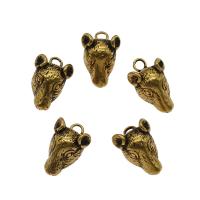 Stainless Steel Animal Pendants, antique gold color Approx 2mm 
