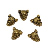 Stainless Steel Animal Pendants, Pig, antique gold color Approx 2.6mm 