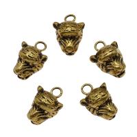 Stainless Steel Animal Pendants, Leopard, antique gold color Approx 3mm 