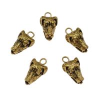 Stainless Steel Animal Pendants, Dog, antique gold color Approx 2.8mm 