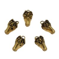 Stainless Steel Animal Pendants, Horse, antique gold color Approx 2mm 