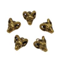 Colgantes de acero inoxidable de animales, Oveja, color de oro antiguo, 13x17x9mm, agujero:aproximado 2.4mm, Vendido por UD