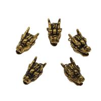 Stainless Steel Animal Pendants, Dragon, antique gold color Approx 2.4mm 
