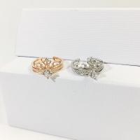 Sterling Silver Ring Set, 925 Sterling Silver, plated, 2 pieces & Adjustable & micro pave cubic zirconia & for woman 20mm 