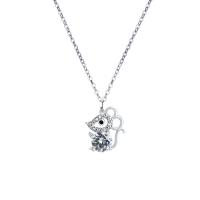 純銀製の宝石類のネックレス, 925スターリングシルバー, ねずみ, メッキ, 女性用 & ライン石のある, 無色, 長さ:約 19.7 インチ, 売り手 ストランド
