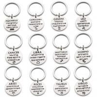Edelstahl Schlüssel Verschluss, 12 Zeichen des Sternzeichens, nachhaltiges & unisex & verschiedene Stile für Wahl, 25mm, verkauft von PC
