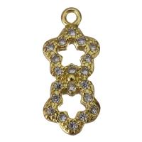 Cubic Zirconia Micro Pave Brass Pendant, gold color plated, fashion jewelry & micro pave cubic zirconia Approx 1mm 