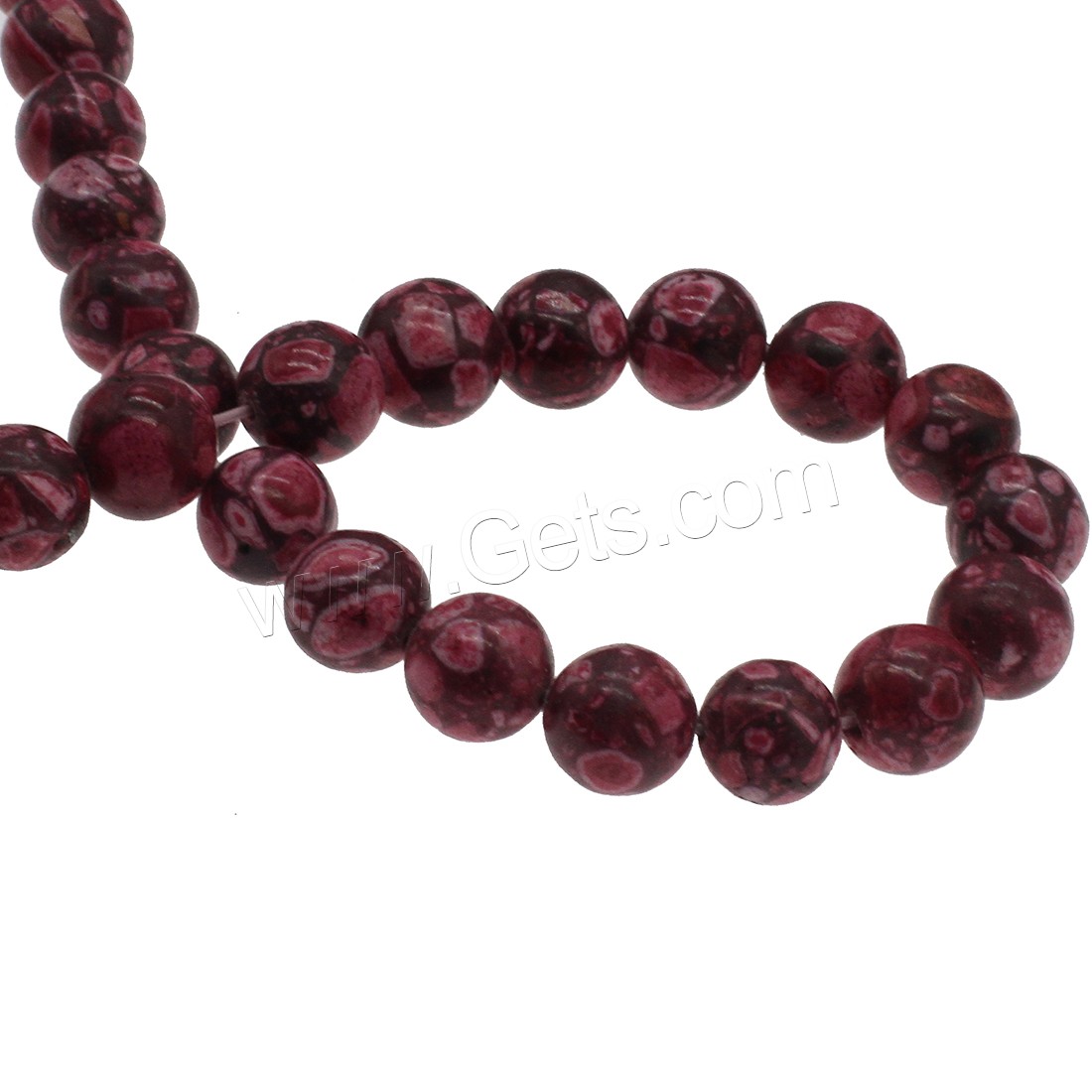 Synthetic Turquoise Beads, Round, different size for choice, deep red, Hole:Approx 1mm, Sold By Strand