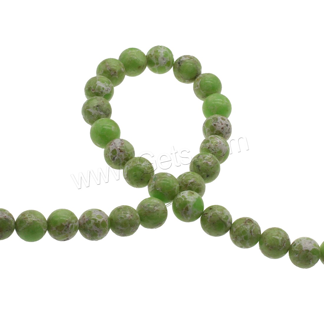 Perles en Turquoise synthétiques, Rond, normes différentes pour le choix, vert, Trou:Environ 1mm, Vendu par brin