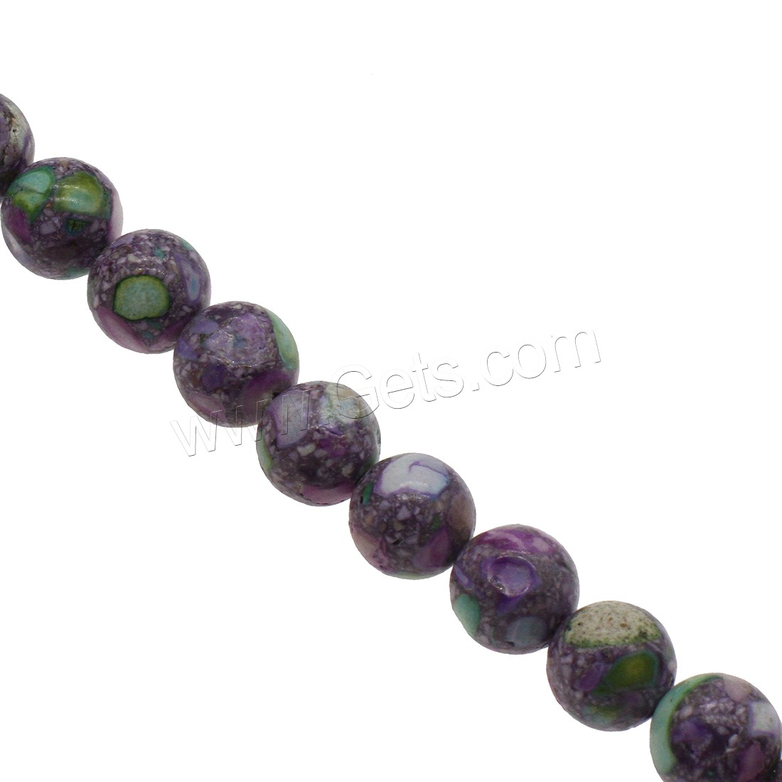 Synthetic Turquoise Beads, Round, different size for choice, purple, Hole:Approx 1mm, Sold By Strand