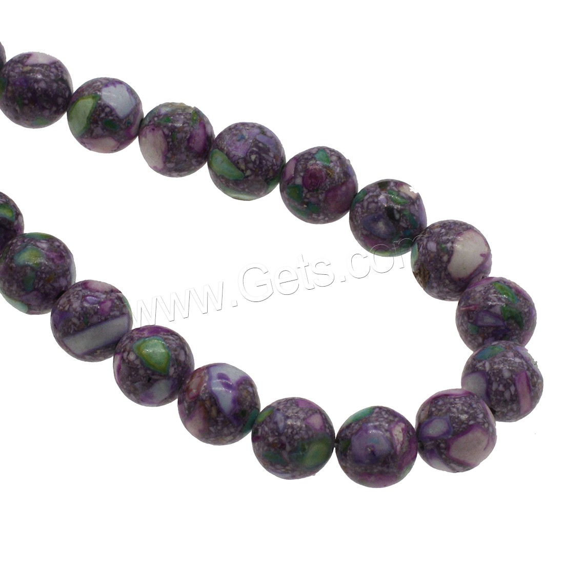 Perles en Turquoise synthétiques, Rond, normes différentes pour le choix, violet, Trou:Environ 1mm, Vendu par brin