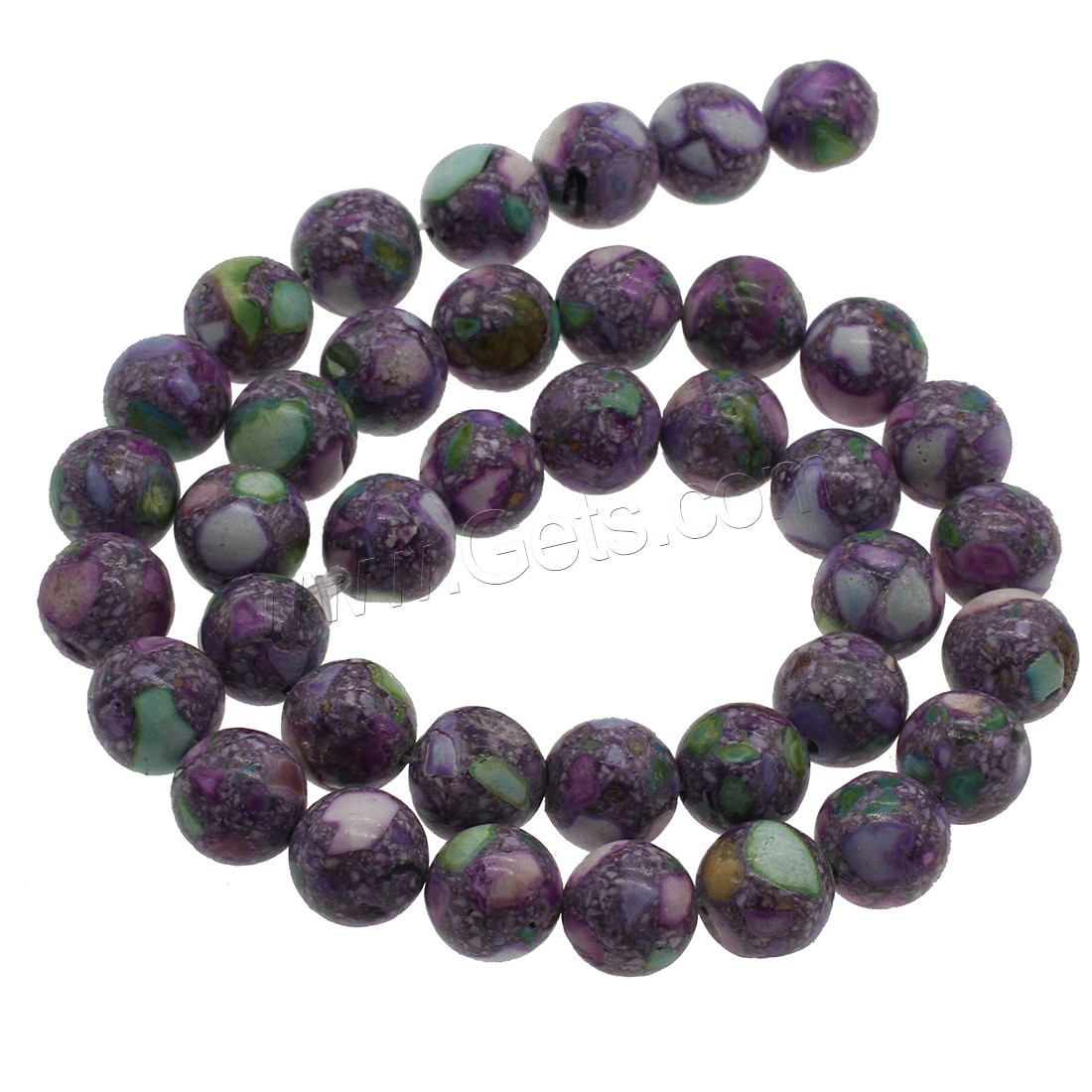 Perles en Turquoise synthétiques, Rond, normes différentes pour le choix, violet, Trou:Environ 1mm, Vendu par brin