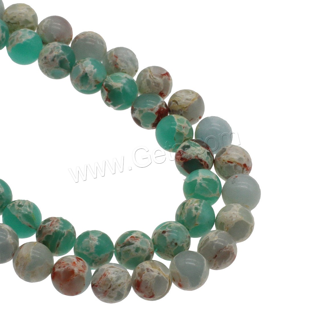 Synthetische Türkis Perlen, rund, verschiedene Größen vorhanden, keine, Bohrung:ca. 0.8mm, verkauft von Strang