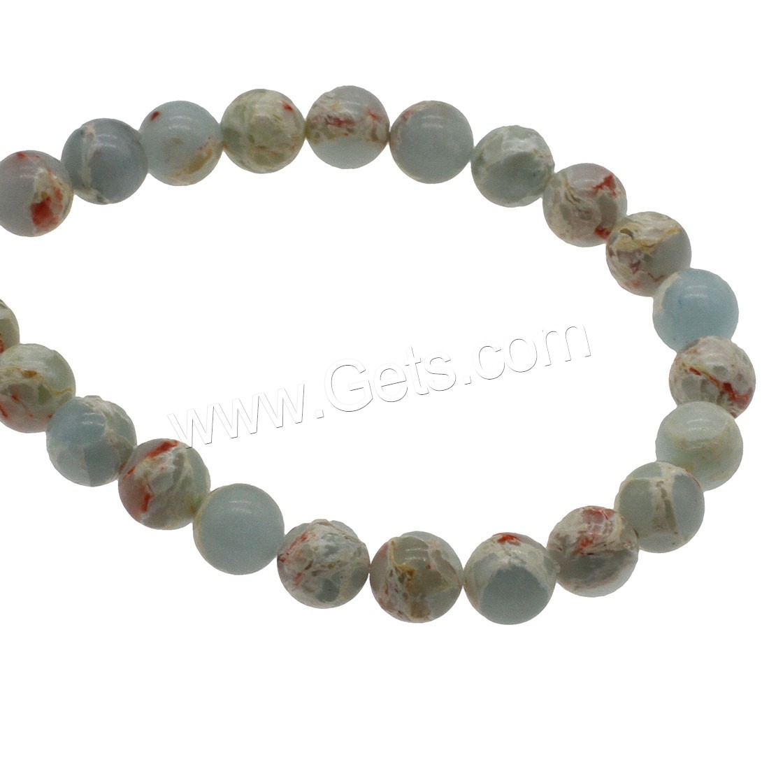 Synthetische Türkis Perlen, rund, verschiedene Größen vorhanden, keine, Bohrung:ca. 0.8mm, verkauft von Strang